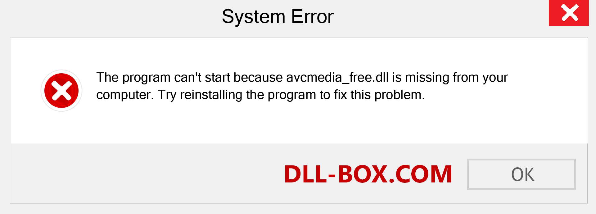  avcmedia_free.dll file is missing?. Download for Windows 7, 8, 10 - Fix  avcmedia_free dll Missing Error on Windows, photos, images