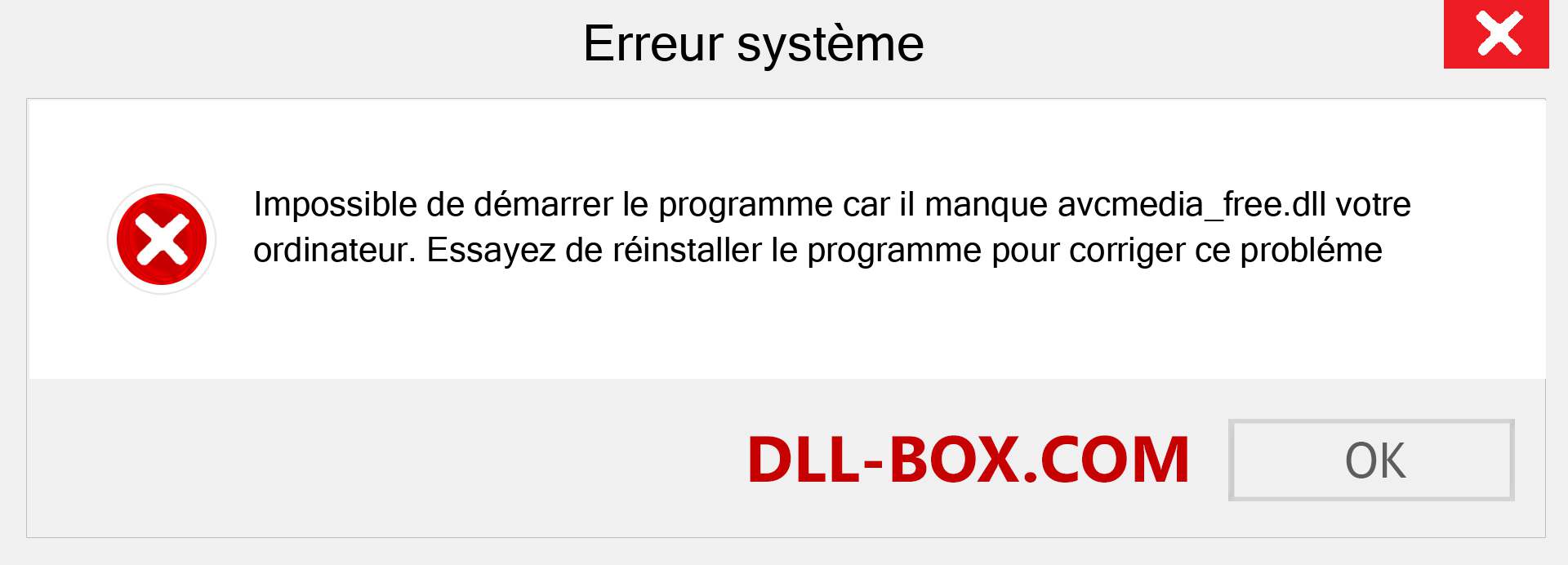 Le fichier avcmedia_free.dll est manquant ?. Télécharger pour Windows 7, 8, 10 - Correction de l'erreur manquante avcmedia_free dll sur Windows, photos, images